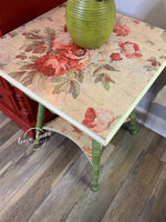 Vintage Florals Cottagecore Side Table