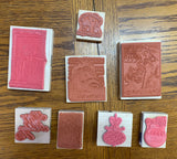 Christmas rubber stamp 8 Piece Set