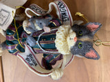 Vintage 3D Collectible Joanne West Ornaments