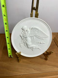 Royal Copenhagen Porcelain White Bisque Night Angel Plaque 6"