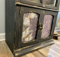Black Floral Cabinet