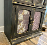 Black Floral Cabinet