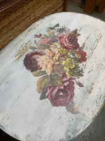 Small Chippy Floral Side Table-SOLD