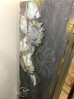 Black Floral Cabinet