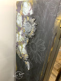 Black Floral Cabinet
