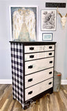 Hand painted Buffalo check chest-SOLD