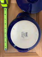 Chantal 1 1/4 Qt. Covered Stoneware Casserole Royal Blue