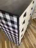 Hand painted Buffalo check chest-SOLD