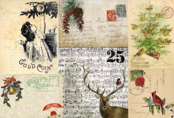 Christmas Blocks A Decoupage Tissue