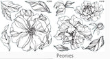 Peonies 12x12 IOD Decor Stamp-set of 2