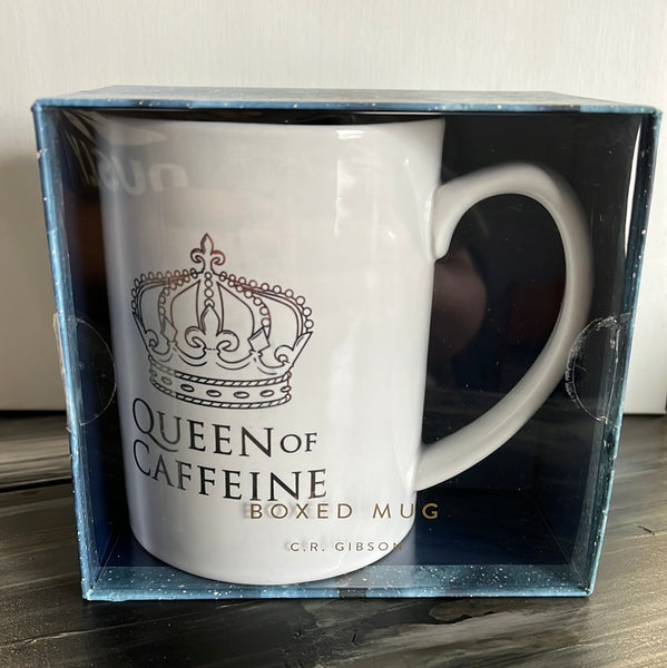 C. R. Gibson Queen of Caffeine Box Mug