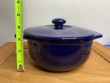 Chantal 1 1/4 Qt. Covered Stoneware Casserole Royal Blue