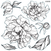 Peonies 12x12 IOD Decor Stamp-set of 2