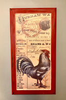 Country Rooster Decoupage Tissue