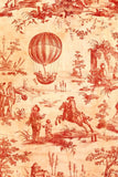 Red Toile Decoupage Tissue Paper