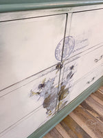 Sepia Blossoms Dresser with Mirror-SOLD
