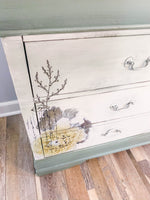 Sepia Blossoms Dresser with Mirror-SOLD
