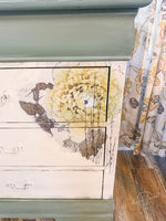 Sepia Blossoms Dresser with Mirror-SOLD