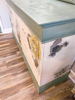 Sepia Blossoms Dresser with Mirror-SOLD